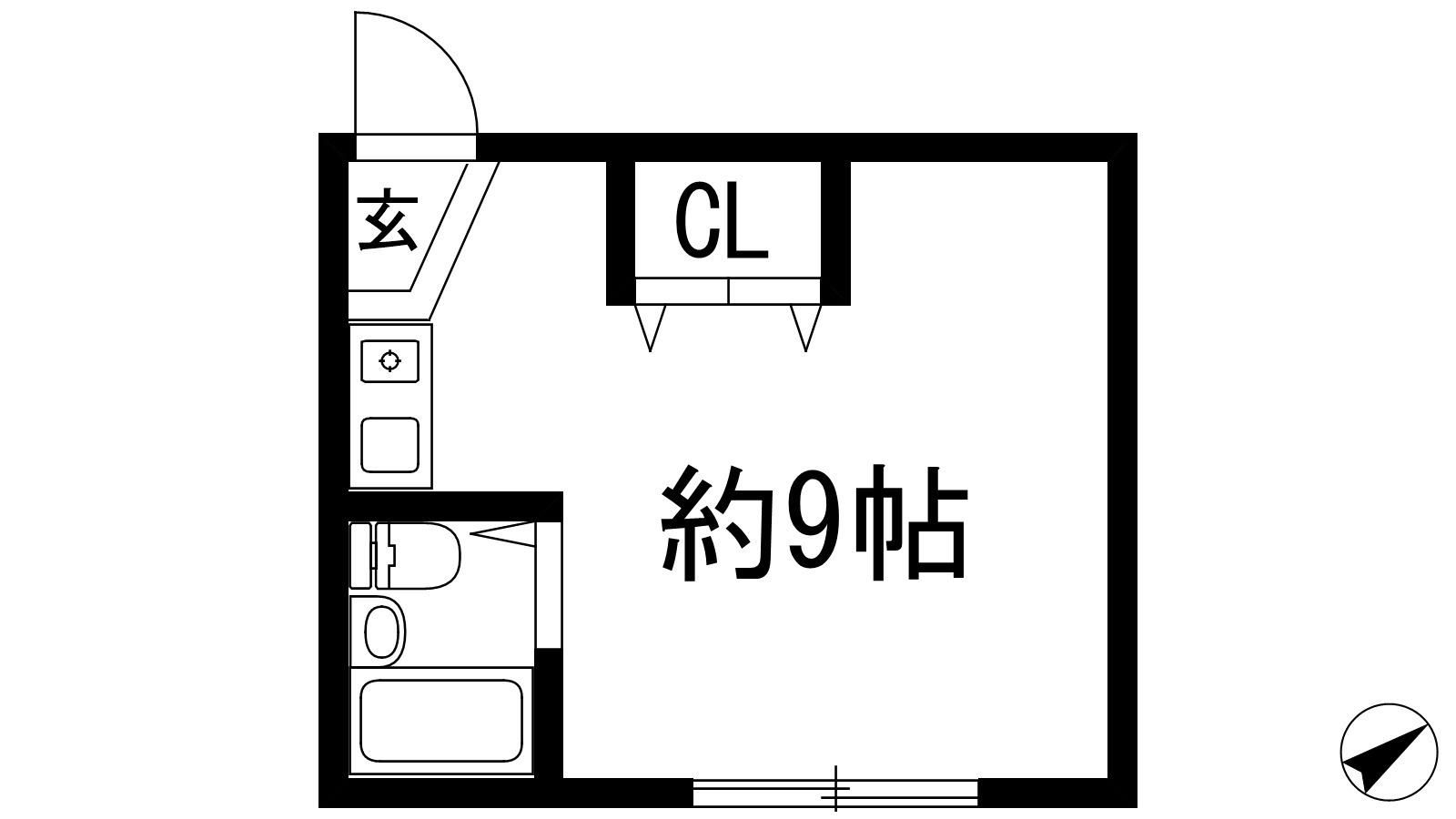 メゾン槻木(ワンルーム/4階)の間取り写真
