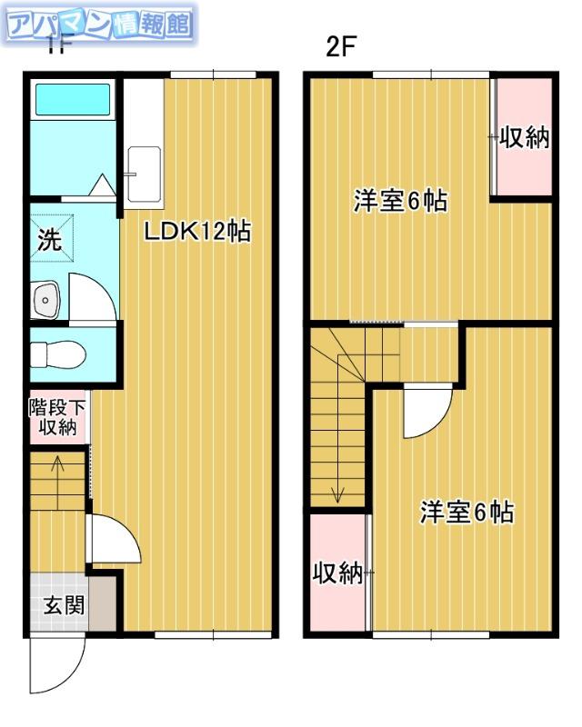 スカイタウンC棟(2LDK/1階)の間取り写真