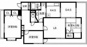 三旺マンション第二社台(3LDK/2階)の間取り写真