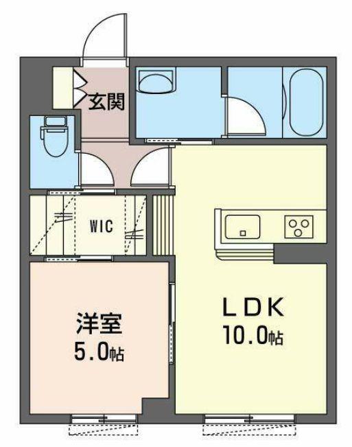 ラ・ルーム泉町(1LDK/1階)の間取り写真