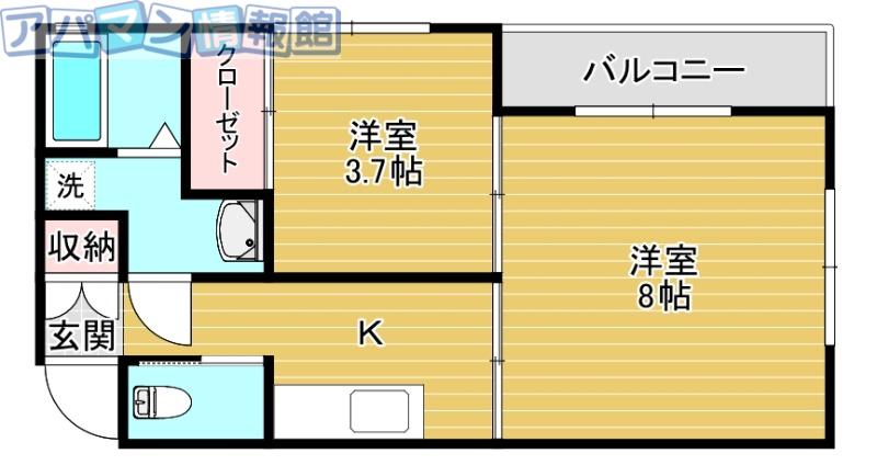 SATSUKINO GUSUKU(2K/1階)の間取り写真