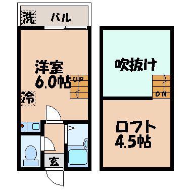 フレグランス文教 III(ワンルーム/1階)の間取り写真