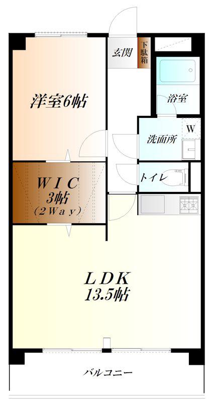 サンライズトップ WIFI対応(1LDK/1階)の間取り写真