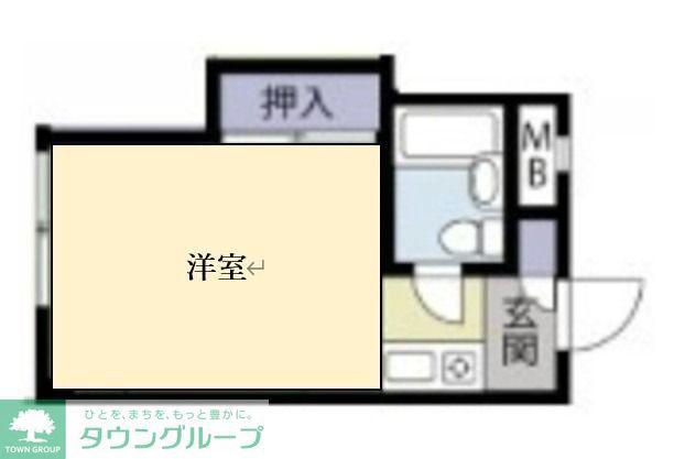 クロノス新狭山(ワンルーム/1階)の間取り写真