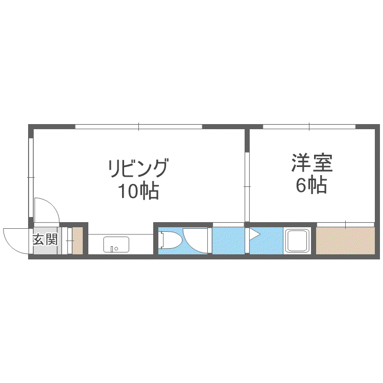 第16大成コーポ(1LDK/2階)の間取り写真