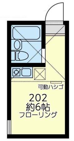 ユナイト末吉テネシーの杜(ワンルーム/2階)の間取り写真
