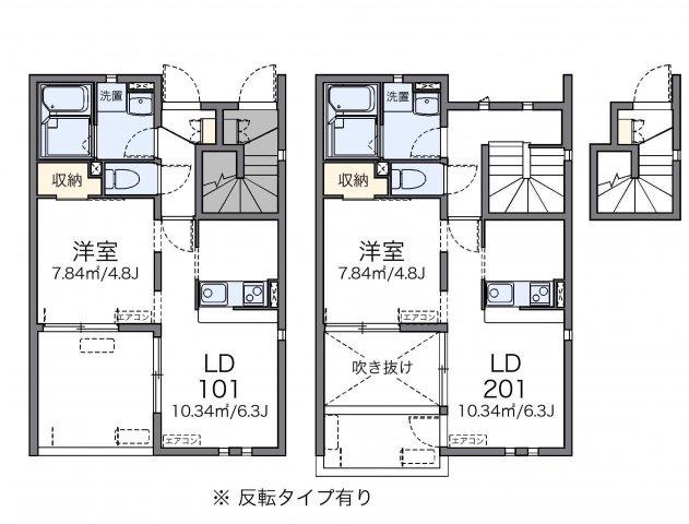 レオネクストかきの木(1LDK/2階)の間取り写真