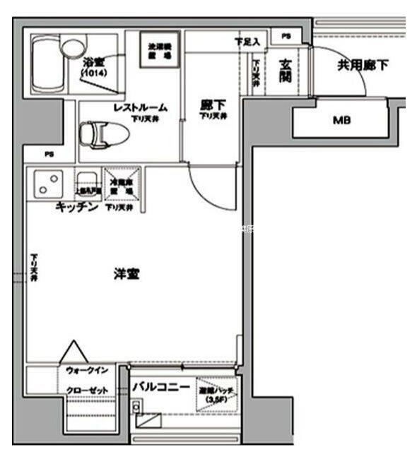 レアシス秋葉原(ワンルーム/4階)の間取り写真