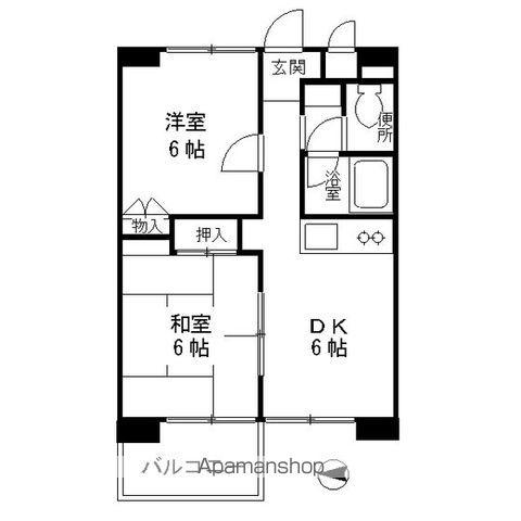 カピトール川崎I(2DK/1階)の間取り写真