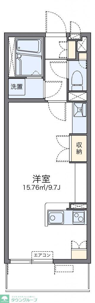 レオネクストモーントシャイン(ワンルーム/2階)の間取り写真