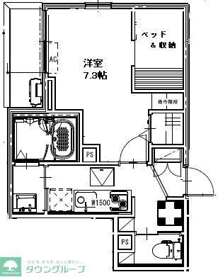 アクシーズ北浦和3丁目(1K/2階)の間取り写真