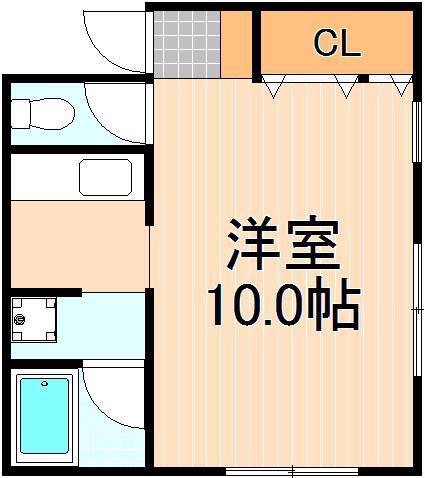 コーポアンドウ(1K/2階)の間取り写真