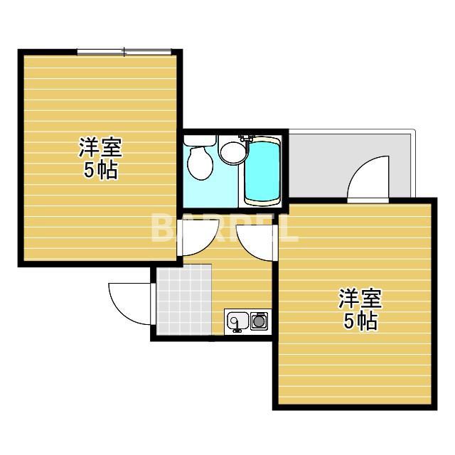 花KAWA(2K/2階)の間取り写真