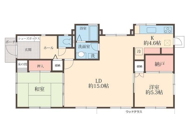 ハイツS(2LDK/1階)の間取り写真