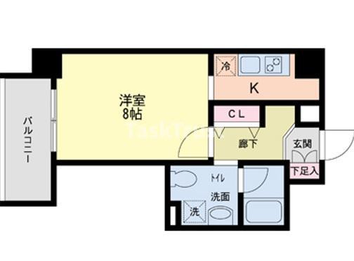 デイグラン鶴見(1K/4階)の間取り写真
