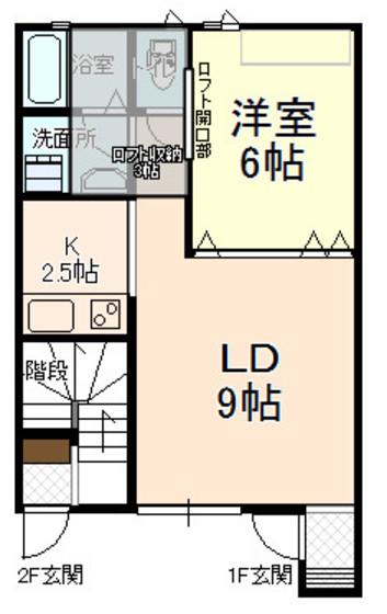 ラ・セレーネ(1SLDK/1階)の間取り写真