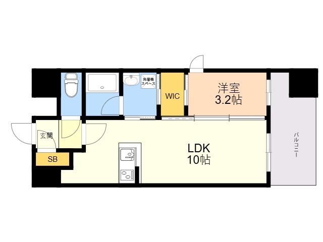 LANDIC K104(1LDK/13階)の間取り写真