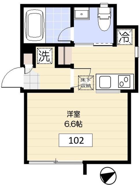 ハーベスト上池袋(ワンルーム/1階)の間取り写真