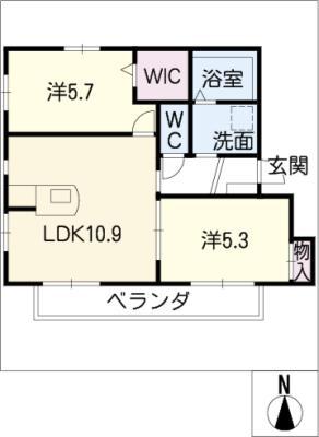ヘーベルメゾン アイレット(2LDK/3階)の間取り写真