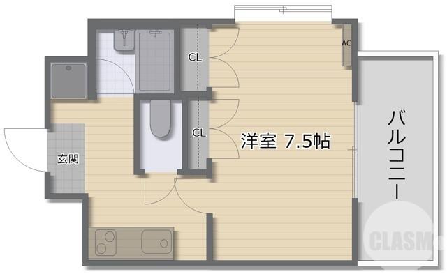 HIYORI1(1K/2階)の間取り写真