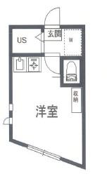 YSハウス(ワンルーム/1階)の間取り写真