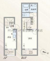 PASEO白山II(1DK/B1階)の間取り写真