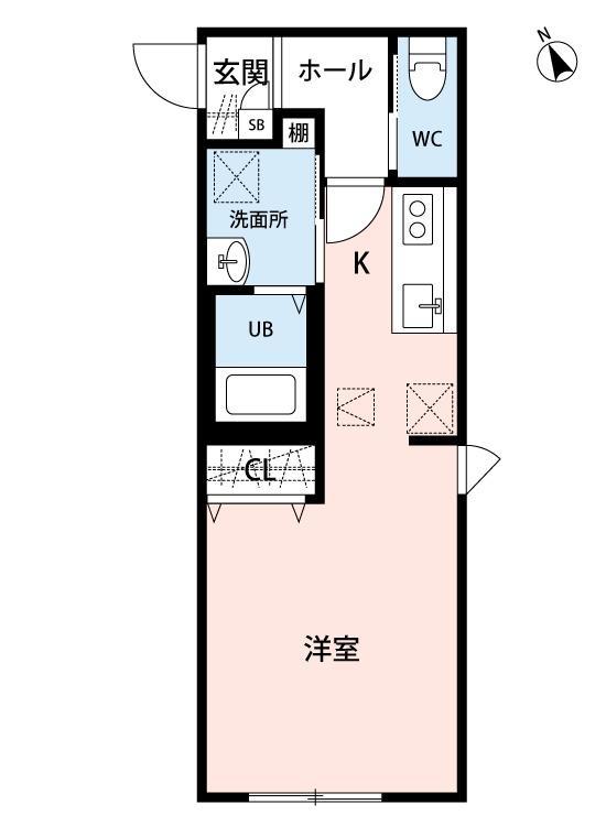 VILLA GARDEN(ワンルーム/2階)の間取り写真
