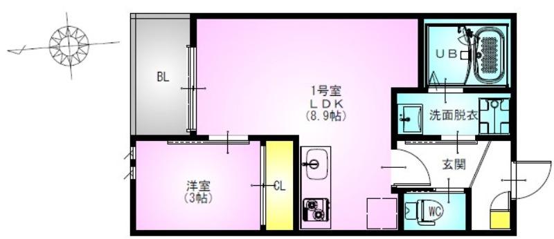 REGALEST LA CAMPANELLA レガリスト ラ カンパ(1LDK/3階)の間取り写真