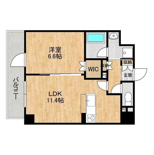 エキスポコンフォート(1LDK/4階)の間取り写真