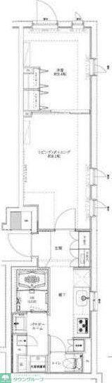 GENOVIA新大塚(1LDK/1階)の間取り写真