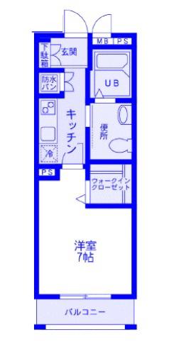 SERENDIPITY(1K/1階)の間取り写真