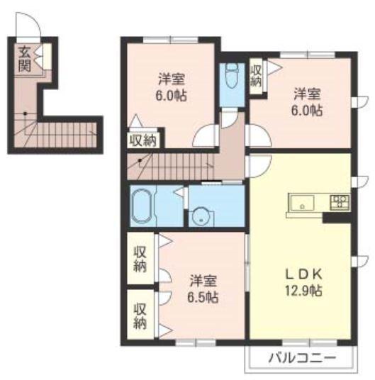 ベアトリーチェ(3LDK/2階)の間取り写真