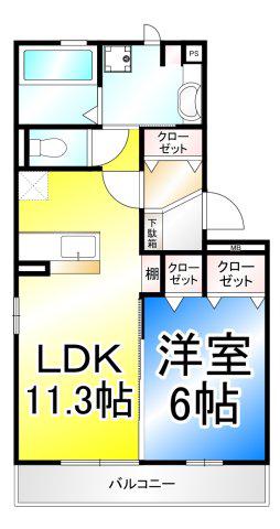 プルミエ(1LDK/2階)の間取り写真