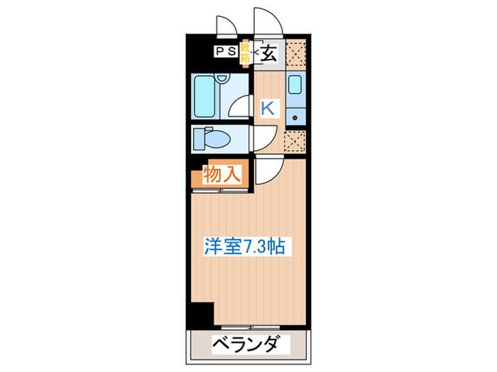 TAMAGO HOUSE(1K/5階)の間取り写真