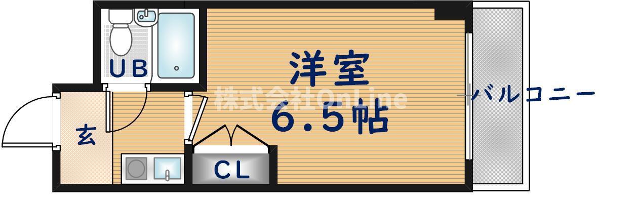 ベルハイム長瀬駅前(1K/4階)の間取り写真