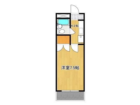 サンファスト甲府(1K/3階)の間取り写真