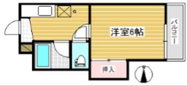 斎藤ハイツ(1K/3階)の間取り写真