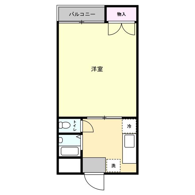 スカイコーポ黒崎(1DK/3階)の間取り写真