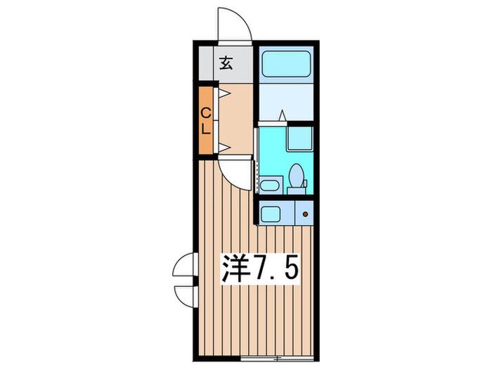 CASA NATURA(ワンルーム/1階)の間取り写真