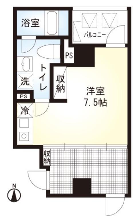 GIOCATORE(ワンルーム/5階)の間取り写真