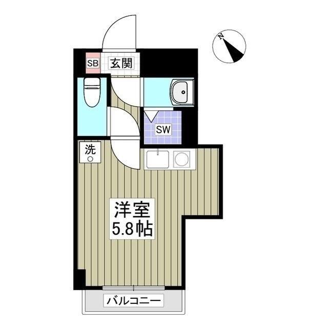 サンハイム菅馬場(ワンルーム/3階)の間取り写真