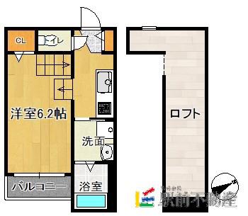 LE COCON SIX TAKESHI(1K/2階)の間取り写真