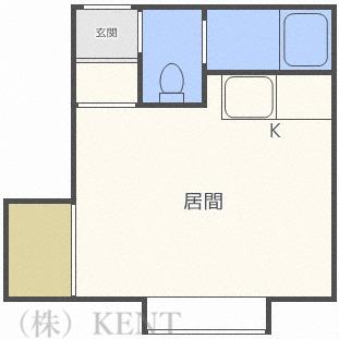 プレジデント9(ワンルーム/2階)の間取り写真