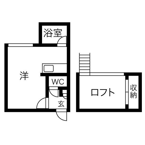 NIPPO CORE 東札幌(ワンルーム/1階)の間取り写真