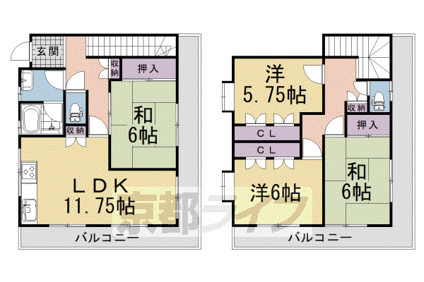 石不動壱番館(4LDK/1階)の間取り写真