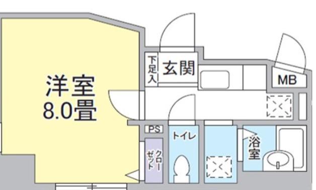 パワーハウス横濱(1K/3階)の間取り写真