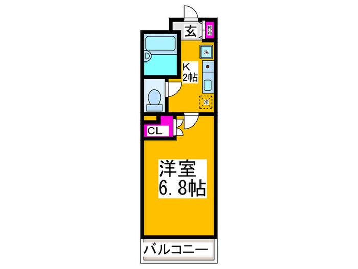 コンフォートMIKUNI(1K/2階)の間取り写真