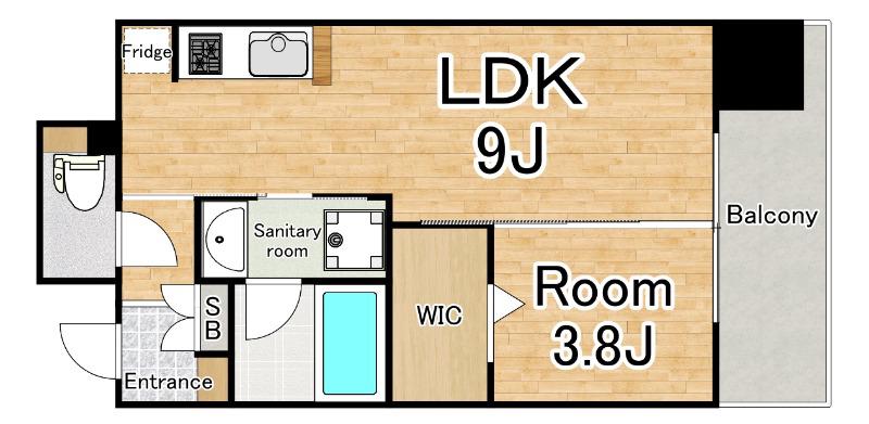 アーバネックス北堀江II(1LDK/6階)の間取り写真