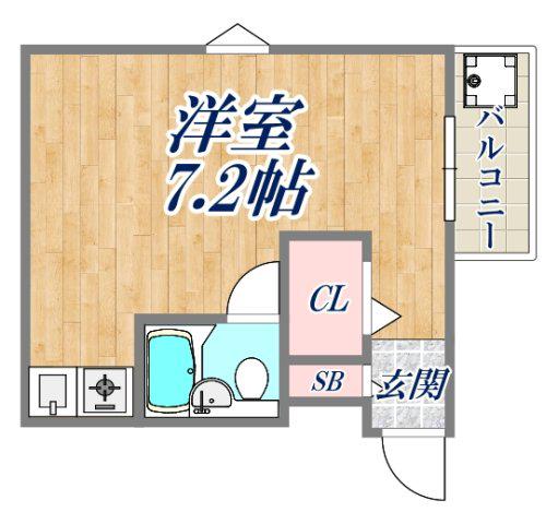 ダイド-メゾン武庫之荘Ⅵ(ワンルーム/4階)の間取り写真
