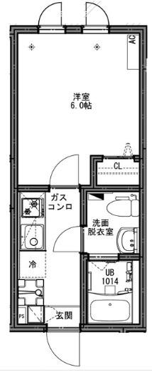 KEIAI RESIDENCE 松戸(1K/1階)の間取り写真